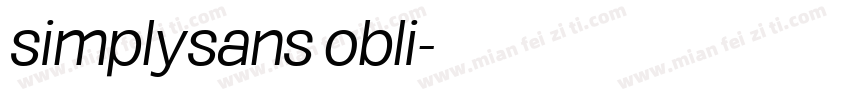 simplysans obli字体转换